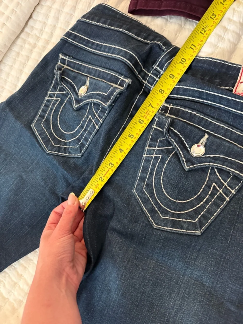 True Religion Dark Blue Flare Jeans - Picture 8 of 8